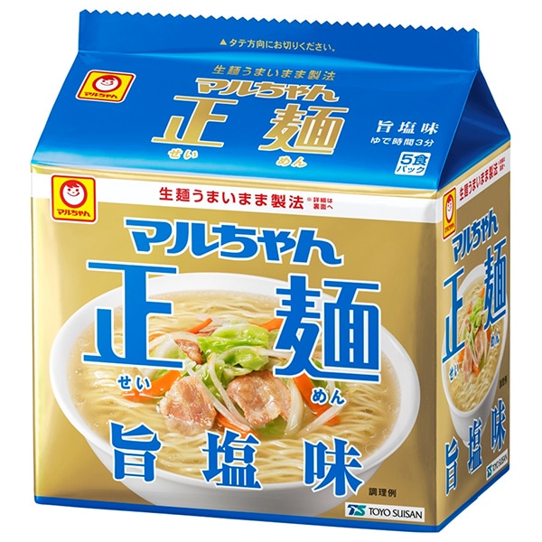 東洋水産 マルちゃん正麺 旨塩味 (112g×5食)×6個入
