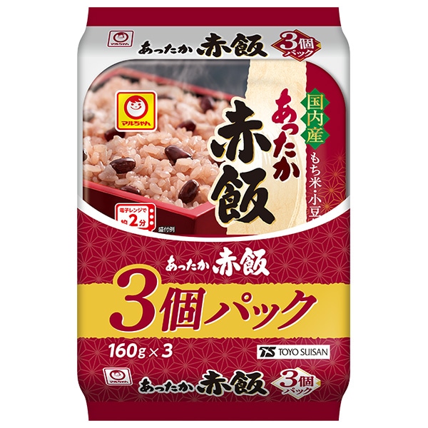 東洋水産 あったか赤飯 3個パック (160g×3個)×8個入