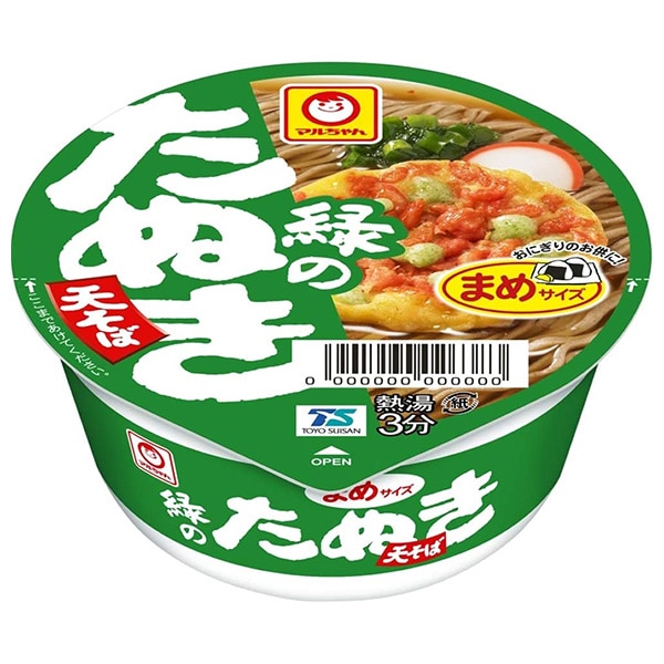 東洋水産 マルちゃん 緑のまめたぬき天そば(西向け) 45g×24(12×2)個入