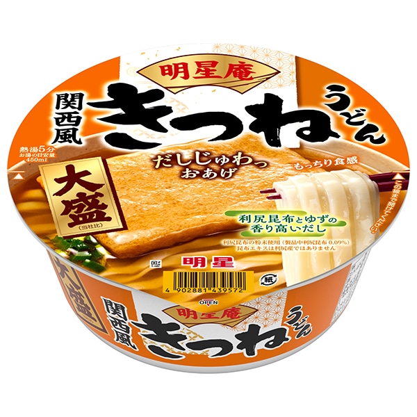 明星食品 明星庵 きつねうどん 大盛 105g×12個入