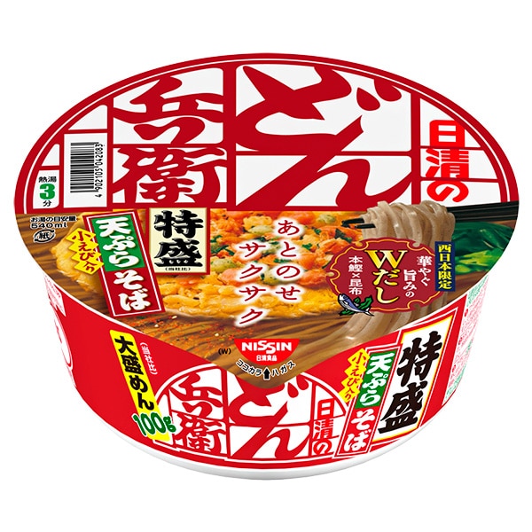 日清食品 日清のどん兵衛 特盛天ぷらそば [西] 142g×12個入
