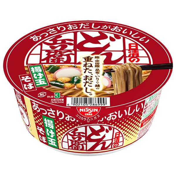 日清食品 日清のあっさりおだしがおいしいどん兵衛 揚げ玉そば 69g×12個入