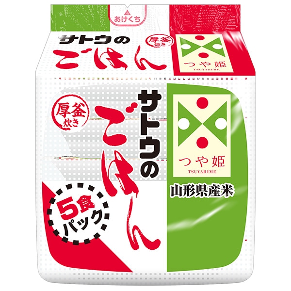 サトウ食品 サトウのごはん 山形県産つや姫 5食パック (200g×5食)×8個入
