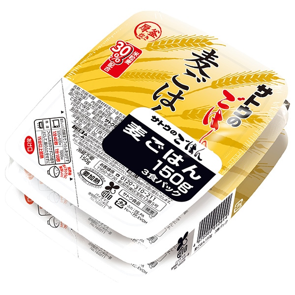サトウ食品 サトウのごはん 麦ごはん 3食パック (150g×3食)×12個入×(2ケース)