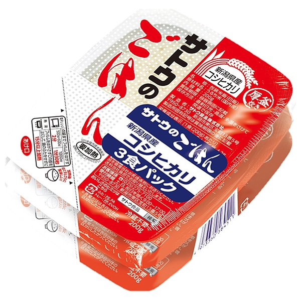 サトウ食品 サトウのごはん 新潟県産コシヒカリ 3食セット (200g×3食)×12個入×(2ケース)