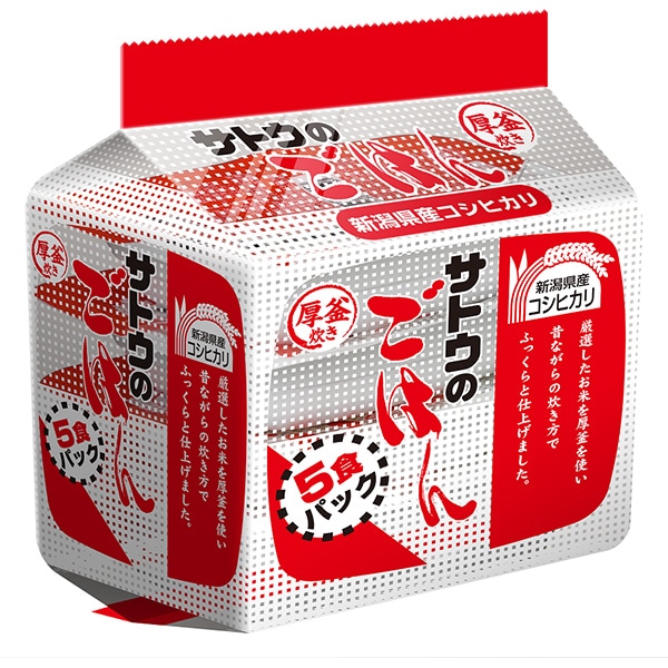 サトウ食品 サトウのごはん 新潟県産コシヒカリ 5食パック (200g×5食)×8個入×(2ケース)