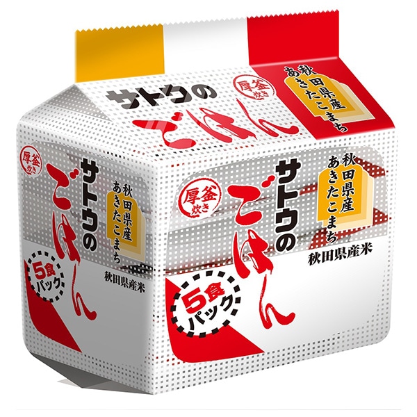 サトウ食品 サトウのごはん 秋田県産あきたこまち 5食パック (200g×5食)×8個入×(2ケース)