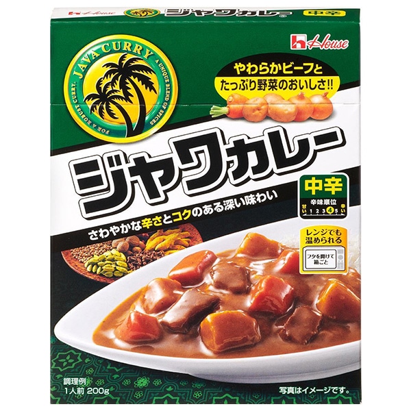 ハウス食品 レトルトジャワカレー 中辛 200g×30個入×(2ケース)