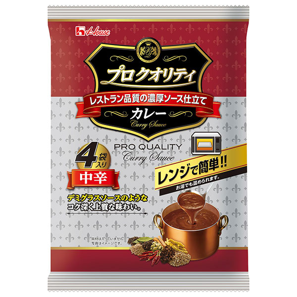 ハウス食品 プロ クオリティ カレー 4袋入り 中辛 680g(170g×4袋)×6個入