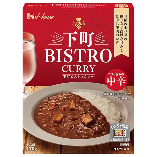 ハウス食品 下町BISTRO CURRY 中辛 170g×30個入