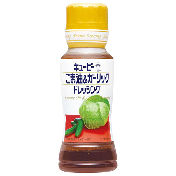キューピー ごま油&ガーリックドレッシング 180mlペットボトル×12本入