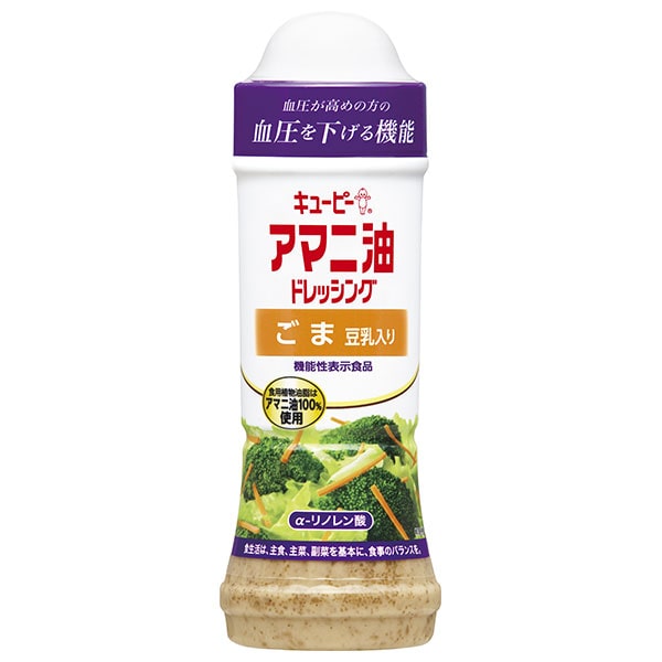 キューピー アマニ油ドレッシング ごま 豆乳入り【機能性表示食品】 210mlペットボトル×12本入