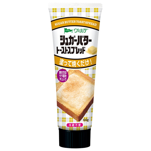 アヲハタ ヴェルデ シュガーバタートーストスプレッド 100g×8本入×(2ケース)