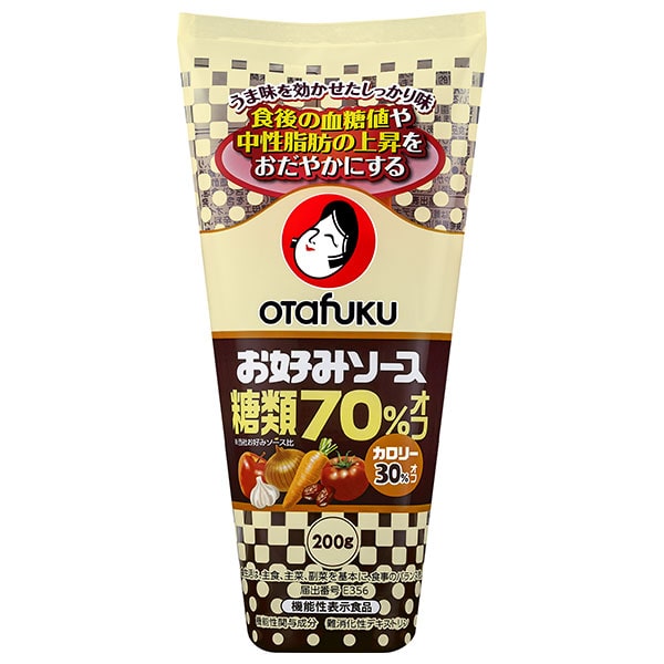 オタフク お好みソース 糖類70％オフ 200g×12本入