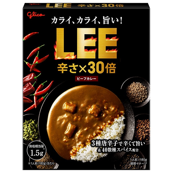 江崎グリコ ビーフカレーLEE 辛さ×30倍 180g×10箱入