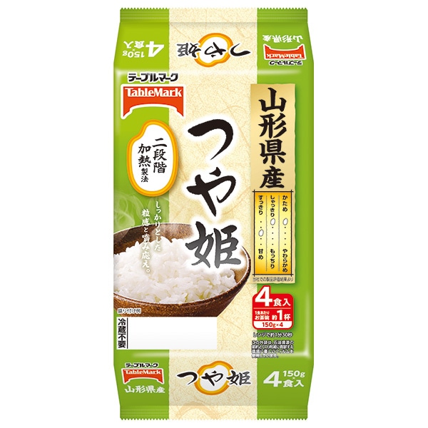 テーブルマーク 山形県産つや姫 (分割) 4食 (150g×2食×2個)×8個入×(2ケース)
