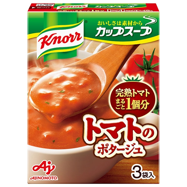味の素 クノール カップスープ 完熟トマトまるごと1個分使ったポタージュ (17.0g×3袋)×10箱入