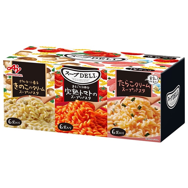 味の素 クノール スープDELI トマト/きのこ/たらこ 18袋×1箱入×(2ケース)