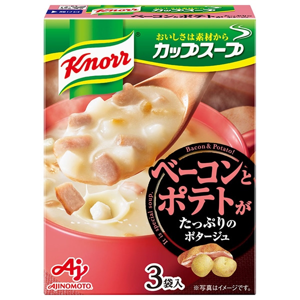 味の素 クノール カップスープ ベーコンとポテトがたっぷりのポタージュ (16.4g×3袋)×10箱入