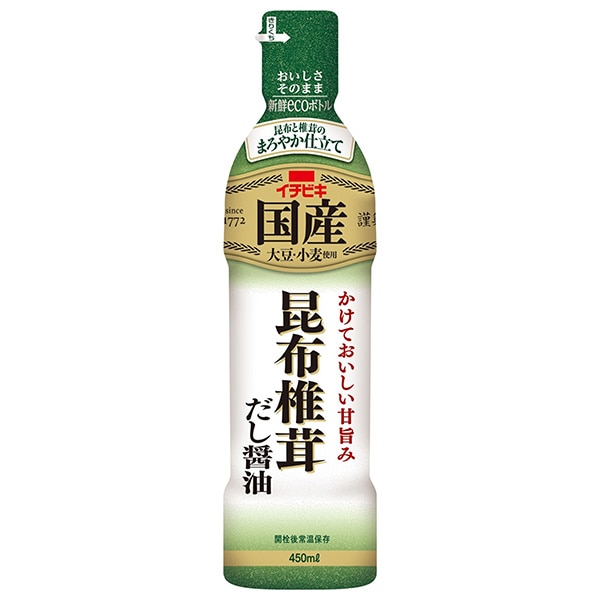 イチビキ 昆布椎茸だし醤油 450ml×8本入×(2ケース)