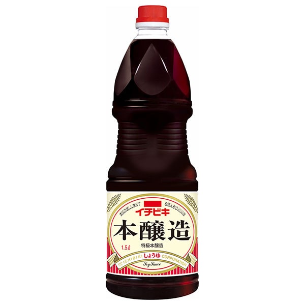 イチビキ 本醸造しょうゆ グリップパック 1500mlペットボトル×6本入×(2ケース)