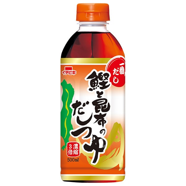 イチビキ 鰹と昆布のだしつゆ 500mlペットボトル×12本入