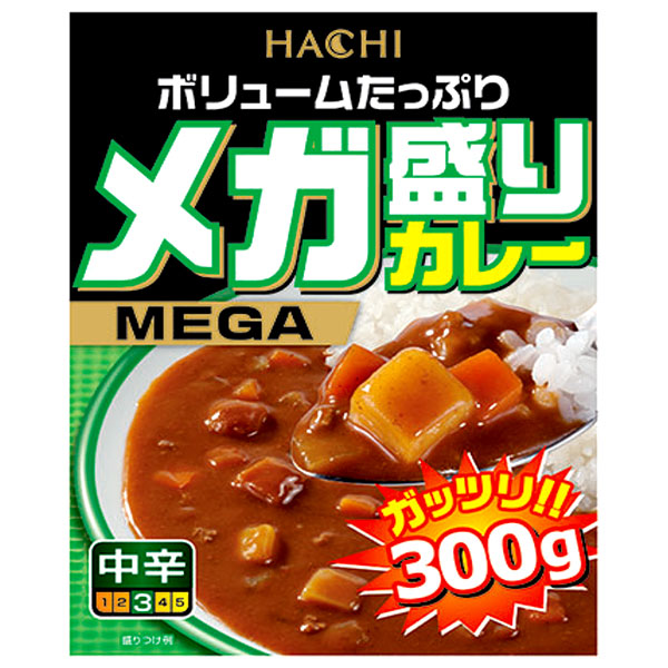 ハチ食品 メガ盛りカレー 中辛 300g×22個入×(2ケース)