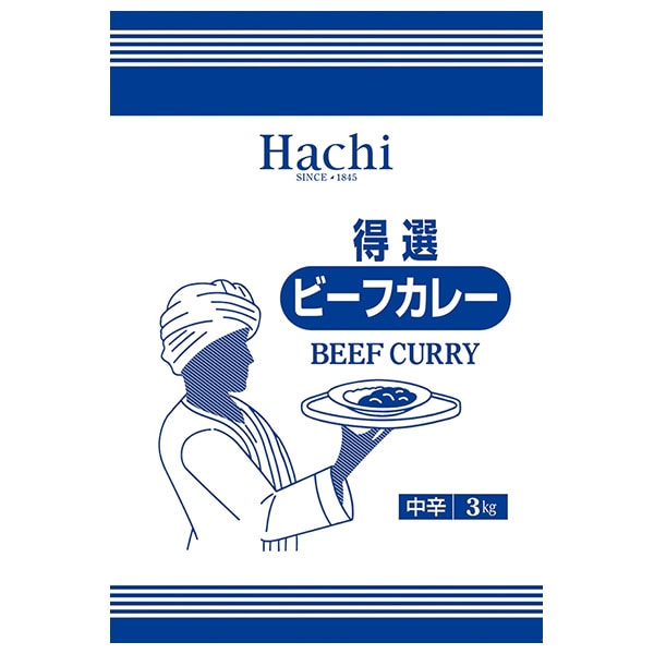 ハチ食品 特選ビーフカレー 中辛 3kg×4袋入×(2ケース)
