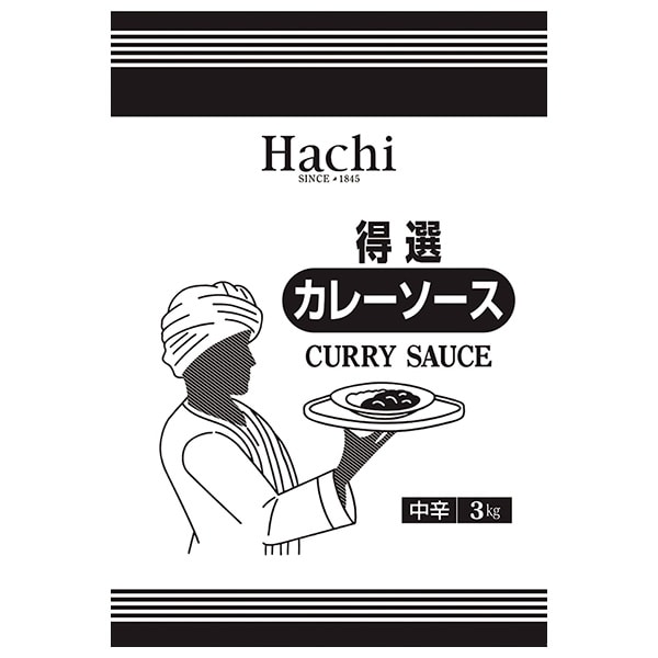 ハチ食品 得選カレーソース 中辛 3kg×4袋入