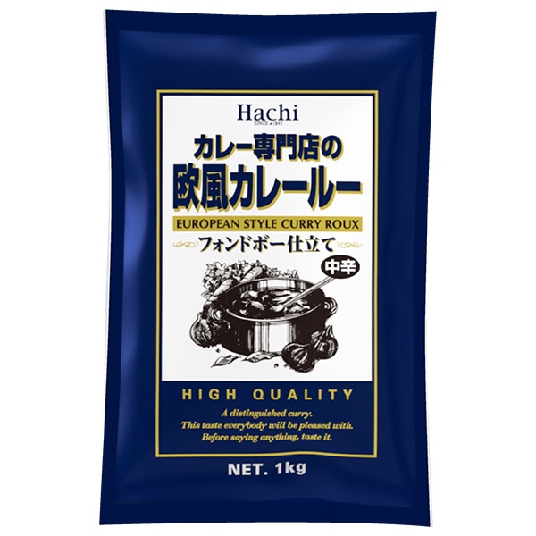 ハチ食品 カレー専門店の 欧風カレールー 中辛 1kg×12個入×(2ケース)