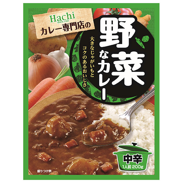 ハチ食品 カレー専門店の野菜なカレー 中辛 200g×20個入×(2ケース)