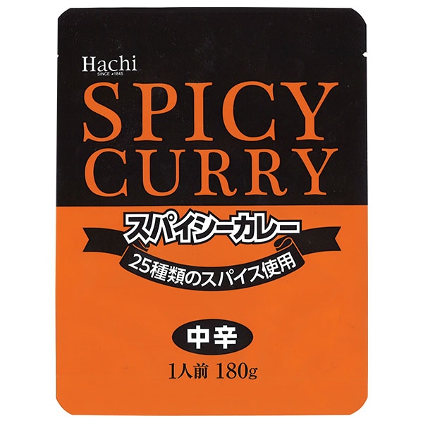 ハチ食品 スパイシーカレー お徳用 中辛 (180g×10袋)×4個入×(2ケース)