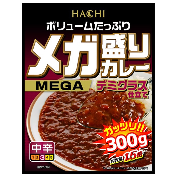 ハチ食品 メガ盛りカレー デミグラス仕立て 300g×22個入×(2ケース)