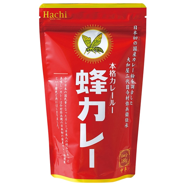 ハチ食品 蜂カレー カレールー中辛 180g×12個入×(2ケース)