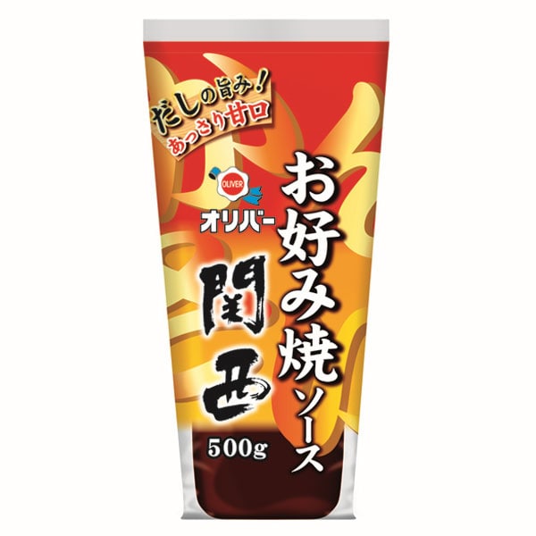 オリバーソース お好み焼ソース 関西 500g×12本入×(2ケース)