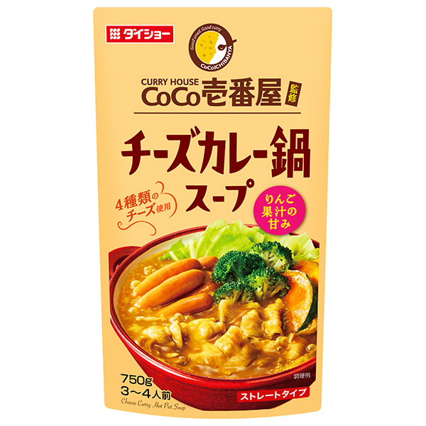 ダイショー CoCo壱番屋監修 チーズカレー鍋スープ 750g×10袋入