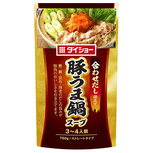 ダイショー 合わせだし仕立て 豚うま鍋スープ 750g×10袋入