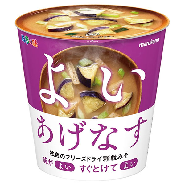 マルコメ フリーズドライ顆粒みそ汁 よい揚げなす 1食(9g)×6個入