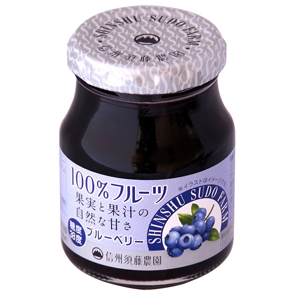 スドージャム 信州須藤農園 100%フルーツ ブルーベリー 135g瓶×6個入×(2ケース)