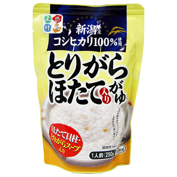 ヒカリ食品 こしひかり とりがら帆立がゆ 250gパウチ×24個入×(2ケース)