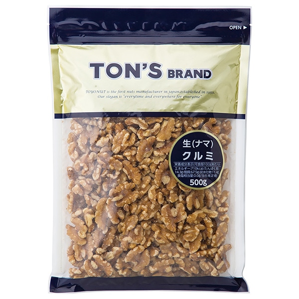 東洋ナッツ食品 トン クルミ（生） 500g×10袋入×(2ケース)