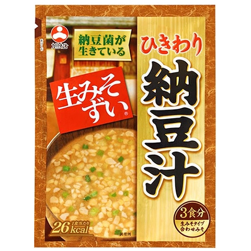 旭松 袋入生みそずい ひきわり納豆汁3食 46.5g×10袋入×(2ケース)
