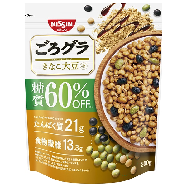 日清シスコ ごろグラ 糖質60%オフ きなこ大豆 300g×6袋入 メーカー 問屋直送