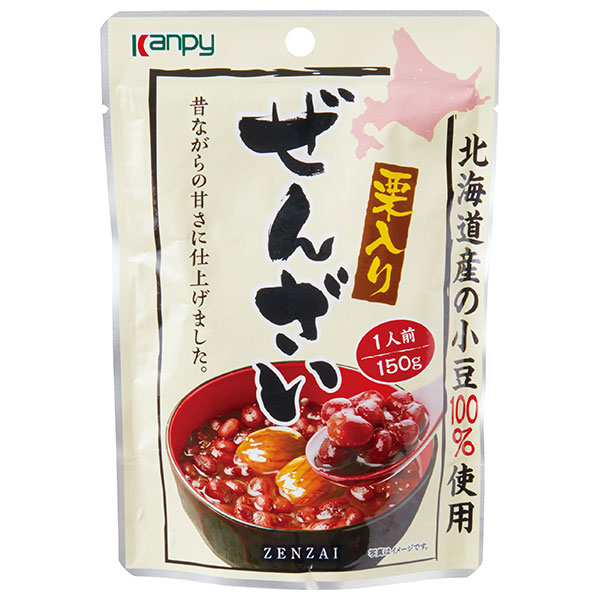 カンピー 栗入りぜんざい 150g×12袋入