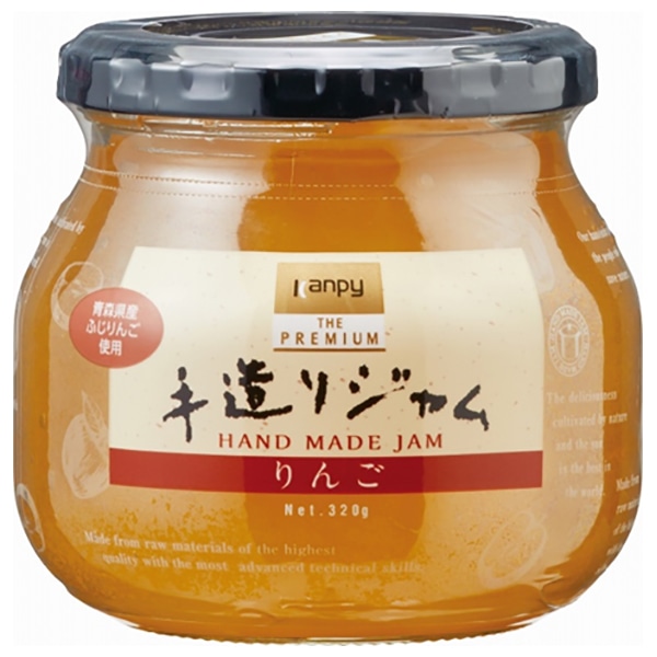 加藤産業 カンピー ザ プレミアム 手造りジャム りんご 320g瓶×6個入
