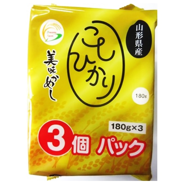 ドリームズファーム 美味かめし コシヒカリ(山形県産) (180g×3P)×8個入×(2ケース)