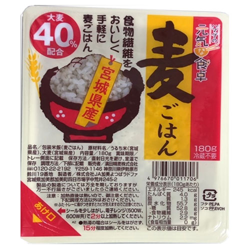 濱田精麦 麦ごはん 180g×24(12×2)個入×(2ケース)