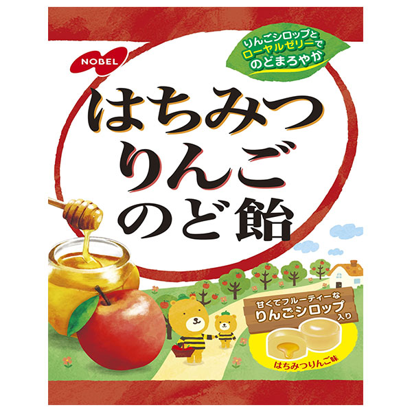 ノーベル製菓 はちみつりんごのど飴 110g×6個入×(2ケース)