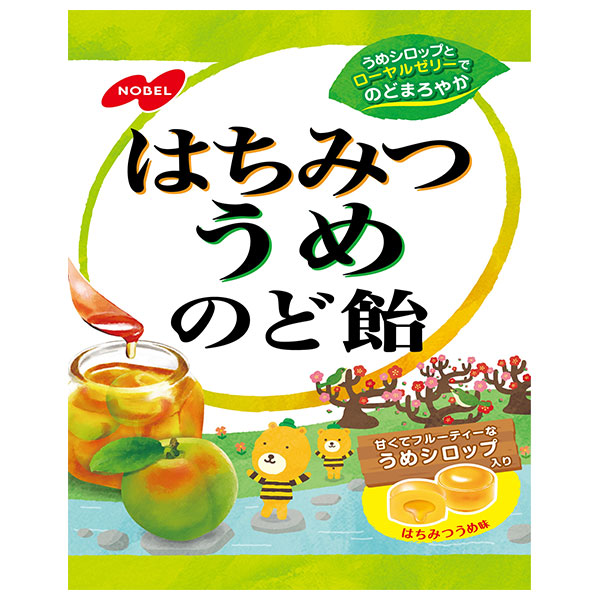 ノーベル製菓 はちみつうめのど飴 110g×6袋入×(2ケース)