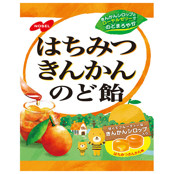 ノーベル製菓 はちみつきんかんのど飴 110g×6個入